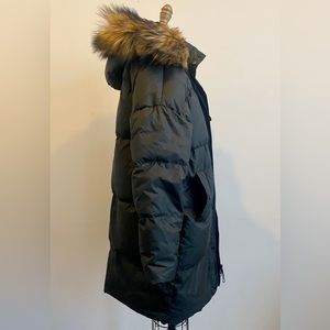 Zara - Black Parka Jacket Coat With Fur Hood Size S - Excellent conditio…